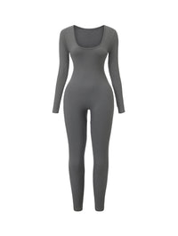 Ribbed Square Neck Jumpsuit