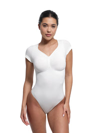 V-Neck Sculpting Tee Bodysuit
