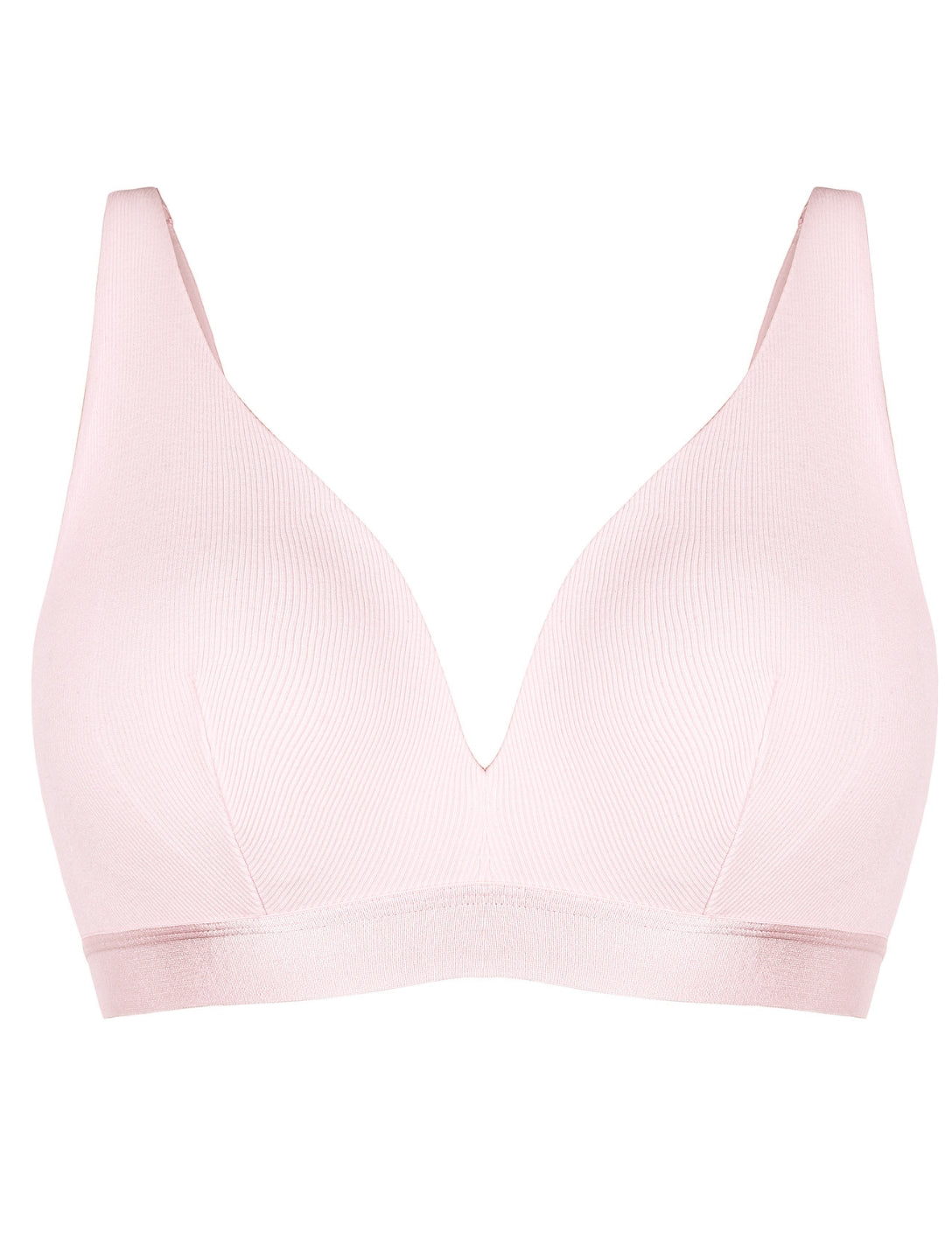 Deep V-Neck Ribbed Bralette