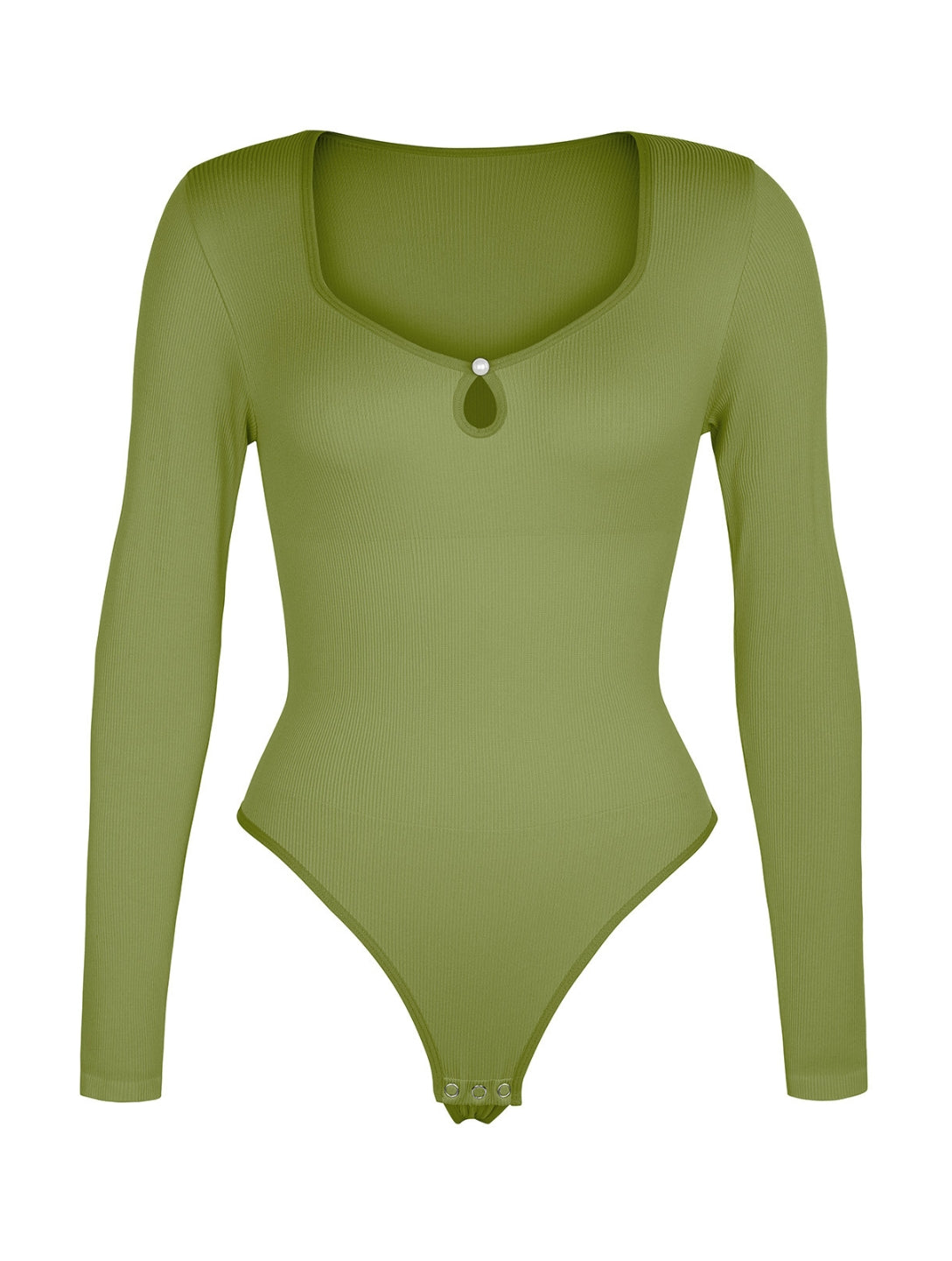 Hollow Scoop Neck Thong Bodysuit