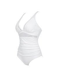 The Sculpting V-Neck Mesh Suit