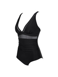 The Sculpting V-Neck Mesh Suit