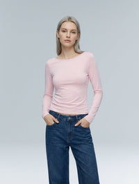 Boat Neck Long Sleeve Top