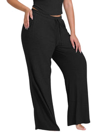 Wide Leg Ribbed Lounge Pants