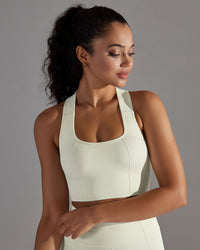 Alodia Racerback Sports Bra - Cream