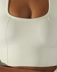 Alodia Racerback Sports Bra - Cream