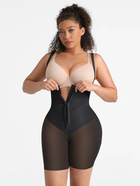 Feelingirl Wide V-neck Belt High-Waist Shaping Shorts