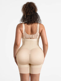Feelingirl Wide V-neck Belt High-Waist Shaping Shorts