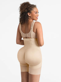 Feelingirl Wide V-neck Belt High-Waist Shaping Shorts