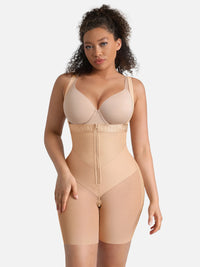 Feelingirl Wide V-neck Belt High-Waist Shaping Shorts