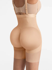 Feelingirl Wide V-neck Belt High-Waist Shaping Shorts