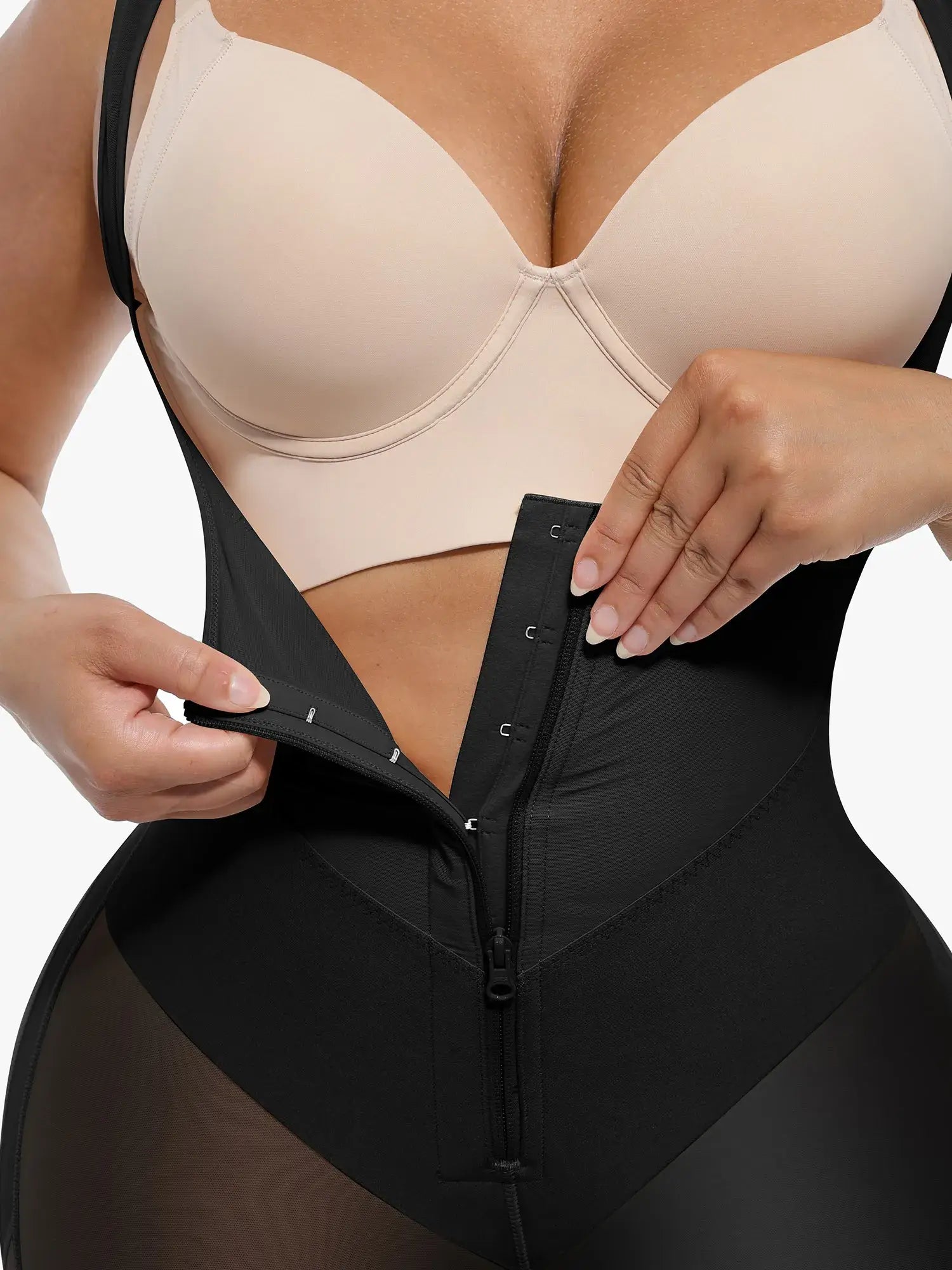 Feelingirl Full-Coverage Chest Faja Tummy Control Butt Lift Bodysuit