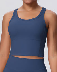 Rowan Crop Top - Navy