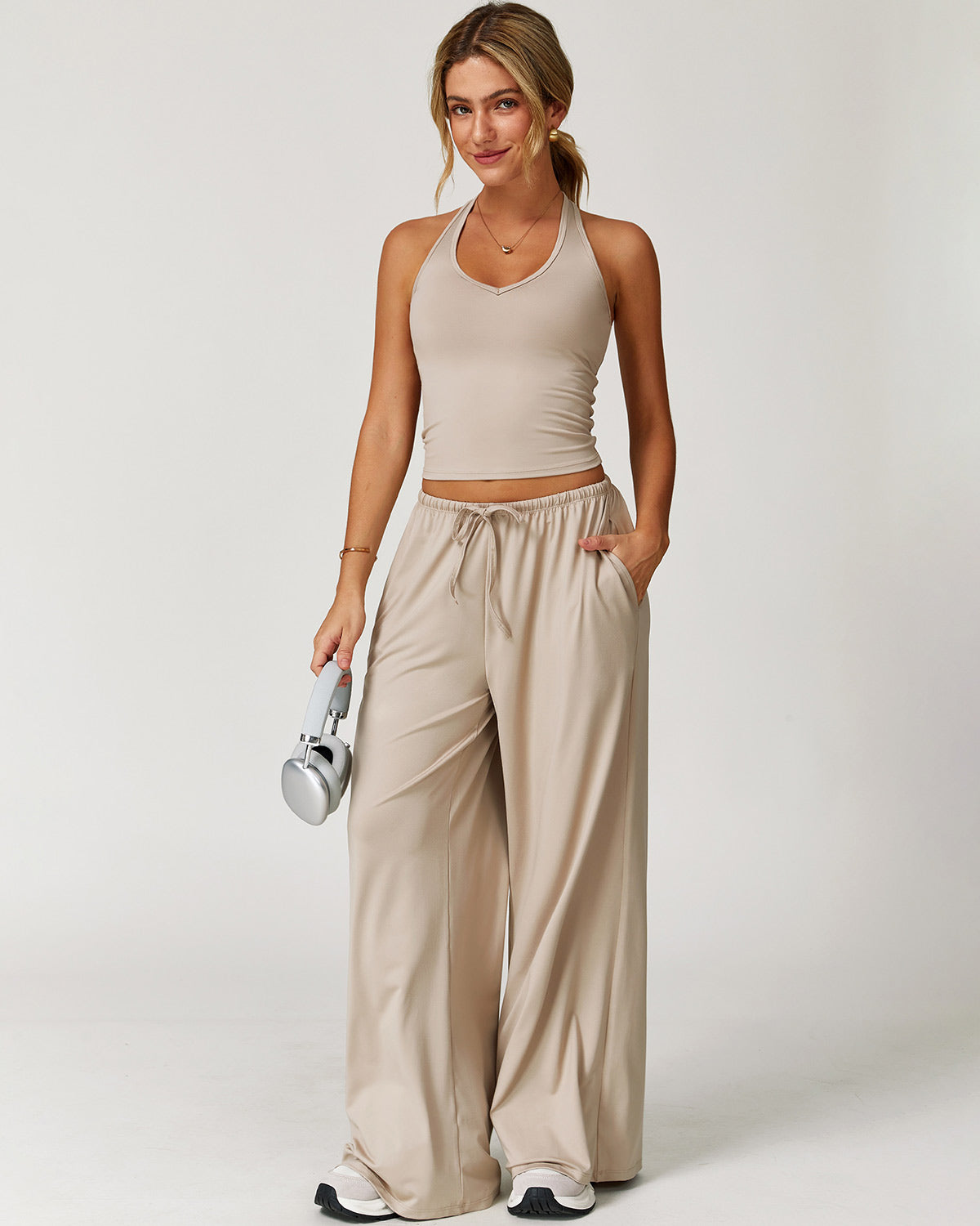 Rowena Crop Top - Beige
