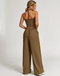 Rowena Crop Top - Brown