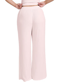 Wide Leg Ribbed Lounge Pants