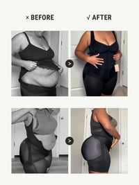 Feelingirl Full-Coverage Chest Faja Tummy Control Butt Lift Bodysuit