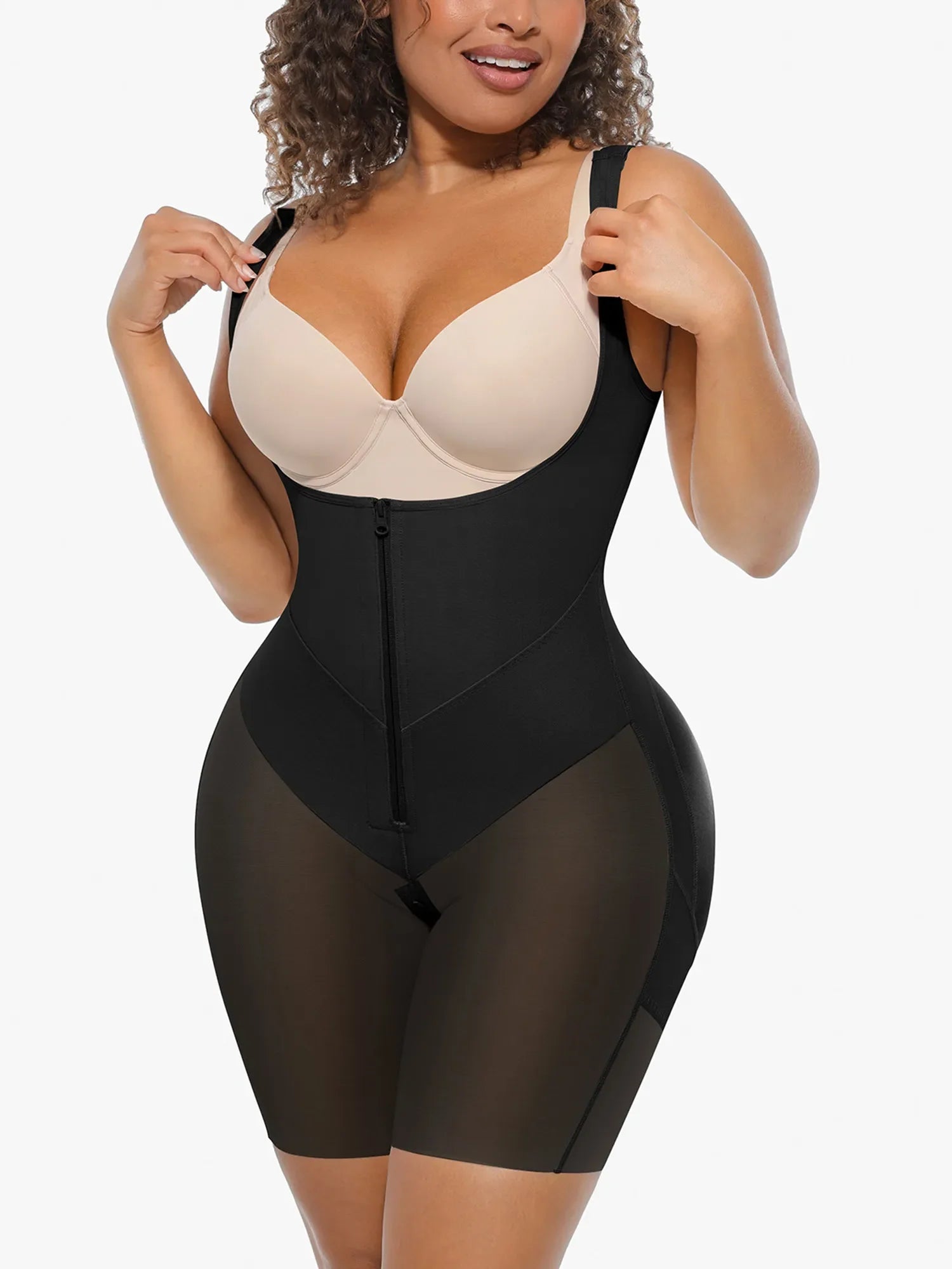 Feelingirl Full-Coverage Chest Faja Tummy Control Butt Lift Bodysuit