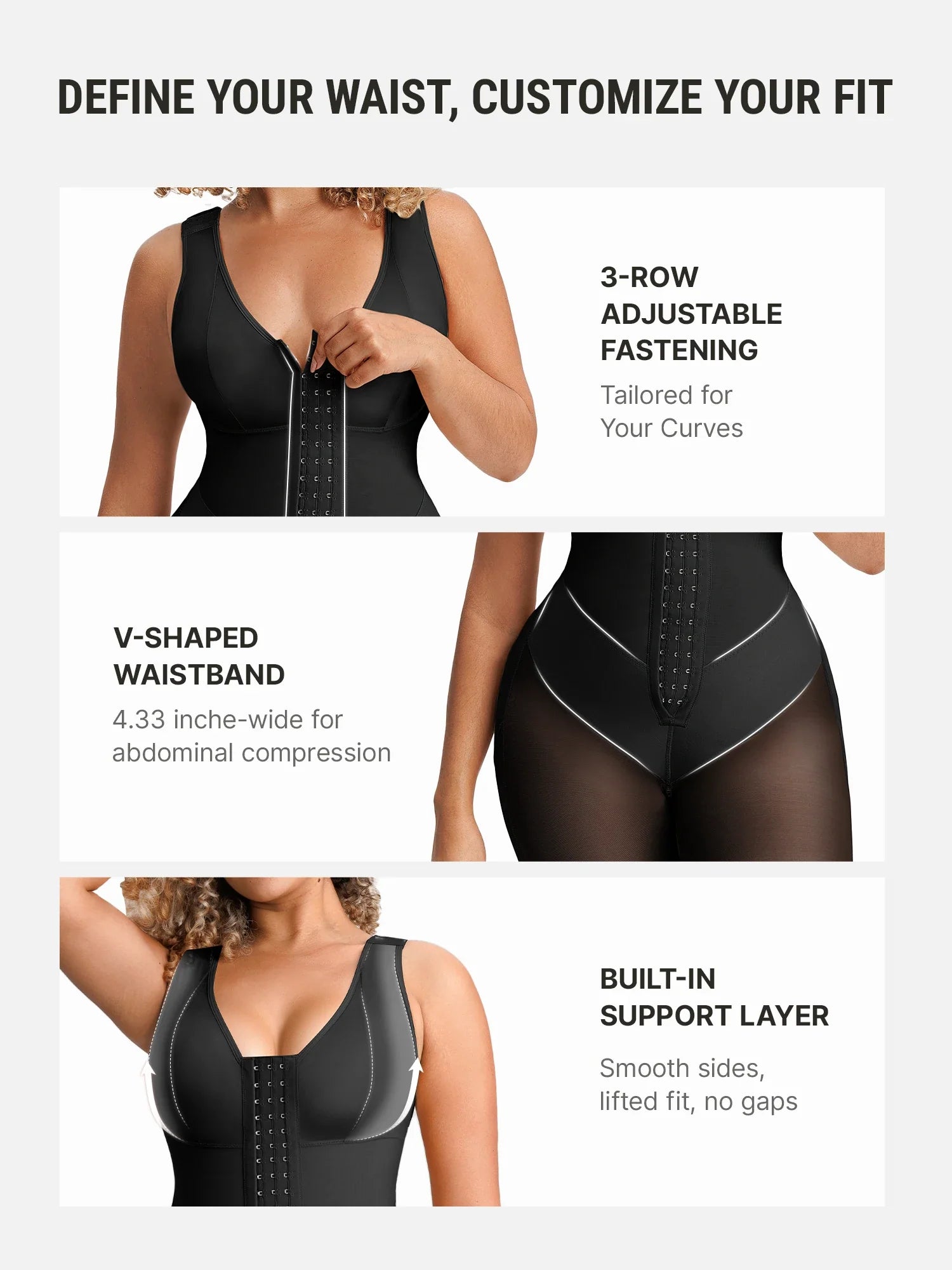 Feelingirl FeelVibe™ V-Band Waist Snatching Contour Bodysuit
