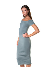 Off-Shoulder Shapewear Split Dress